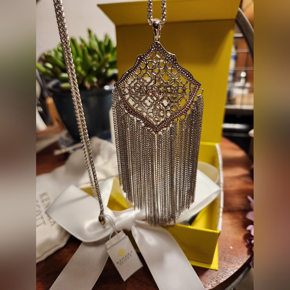 Kendra Scott Silver Fringe Necklace